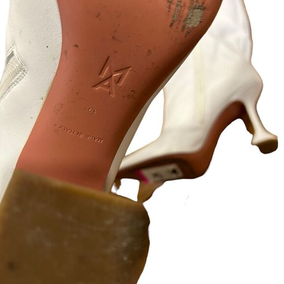 Revolve AMINA MUADDI Fiona Rain white leather boots, size 39 - Picture 12 of 16